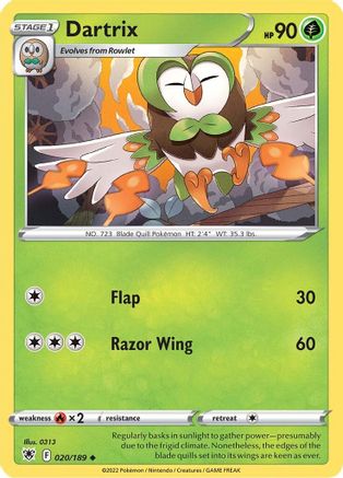 Dartrix 020/189  SWSH10 Astral Radiance - Uncommon