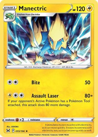Manectric 055/196  SWSH11 Lost Origin - Rare
