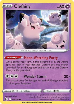 Clefairy 062/196  SWSH11 Lost Origin - Common