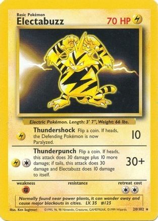 Electabuzz 020/102  Base Set - Rare