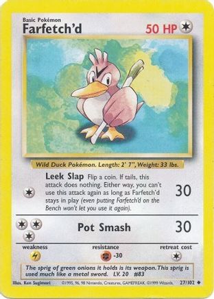 Farfetch'd 027/102  Base Set - Uncommon