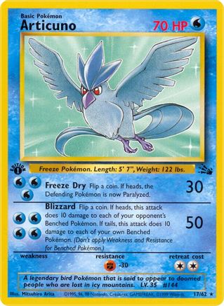 Articuno (17) 017/62  - Unlimited Fossil - Rare