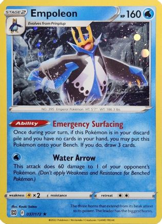 Empoleon 037/172  - Holofoil Miscellaneous Cards & Products - Holo Rare