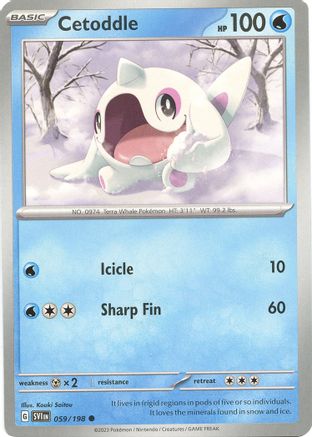 Cetoddle 059/198  - Reverse Holofoil SV01 Scarlet & Violet Base Set - Common