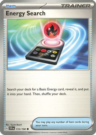 Energy Search 172/198  - Reverse Holofoil SV01 Scarlet & Violet Base Set - Common