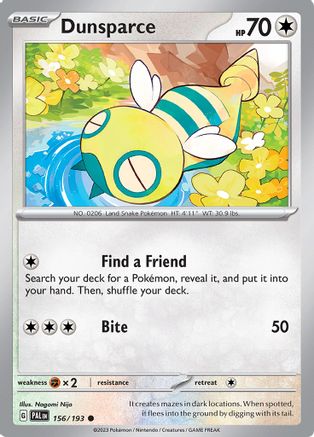 Dunsparce 156/193  SV02 Paldea Evolved - Common