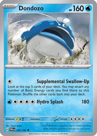 Dondozo 055/182  - Reverse Holofoil SV04 Paradox Rift - Uncommon