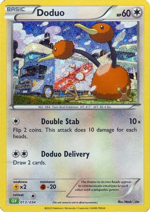 Doduo 013/034  - Holofoil Trading Card Game Classic - Classic Collection