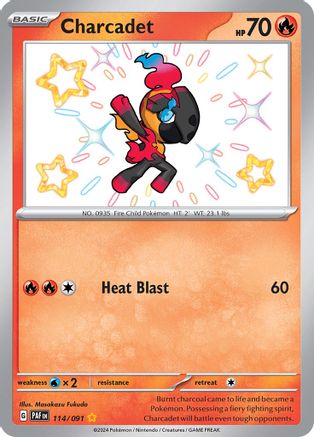 Charcadet 114/091  - Holofoil SV Paldean Fates - Shiny Rare