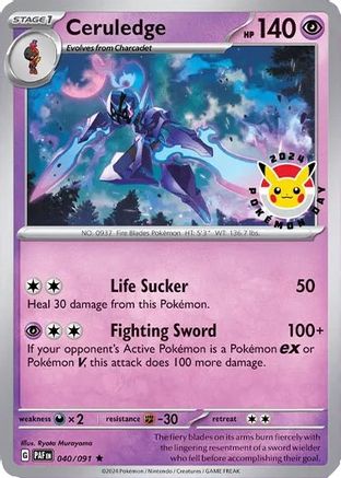 Ceruledge 040/091  - Holofoil Miscellaneous Cards & Products - Promo