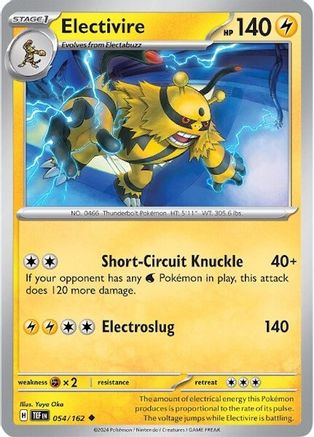Electivire 054/162  - Reverse Holofoil SV05 Temporal Forces - Uncommon