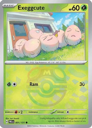 Exeggcute (Master Ball Pattern) 001/131  - Holofoil SV Prismatic Evolutions - Common
