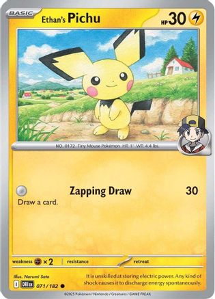 Ethan's Pichu 071  SV10 Destined Rivals - Common
