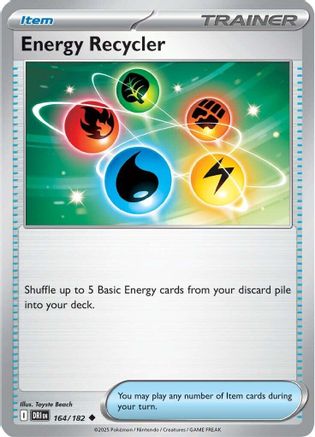 Energy Recycler 164  - Reverse Holofoil SV10 Destined Rivals - Uncommon