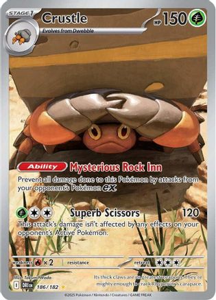 Crustle 186/182  - Holofoil SV10 Destined Rivals - Illustration Rare