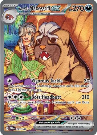Arven's Mabosstiff ex 235/182  - Holofoil SV10 Destined Rivals - Special Illustration Rare