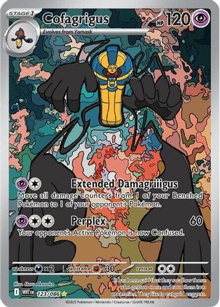 Cofagrigus 120/086  - Holofoil SV White Flare - Illustration Rare