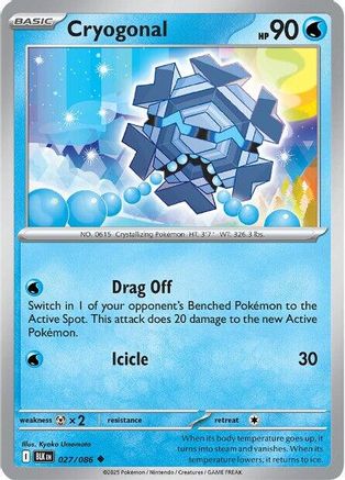 Cryogonal 030/086  SV Black Bolt - Uncommon