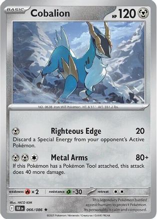 Cobalion 068/086  - Holofoil SV Black Bolt - Rare