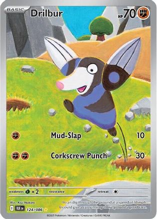 Drilbur 130/086  - Holofoil SV Black Bolt - Illustration Rare