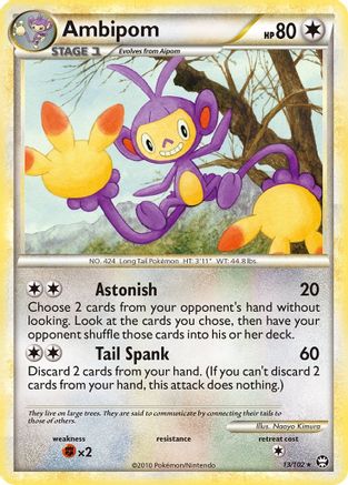 Ambipom 013  - Reverse Holofoil Triumphant - Rare