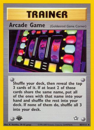 Arcade Game (Goldenrod Game Corner) 083/111  - Unlimited Neo Genesis - Rare