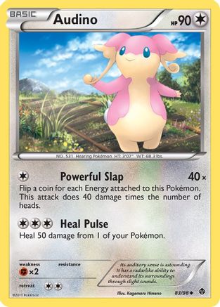 Audino 083  - Reverse Holofoil Emerging Powers - Uncommon