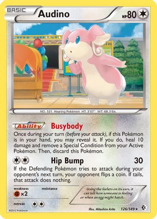 Audino 126  - Reverse Holofoil Boundaries Crossed - Rare