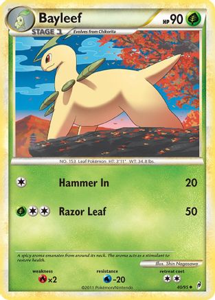 Bayleef 040/95  - Reverse Holofoil Call of Legends - Uncommon