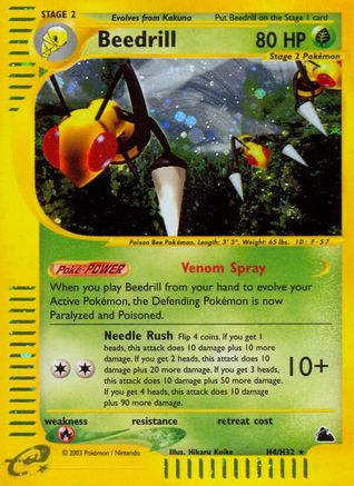 Beedrill (H4) 0H4  - Holofoil Skyridge - Holo Rare