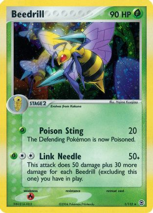 Beedrill 001/112  FireRed & LeafGreen - Holo Rare