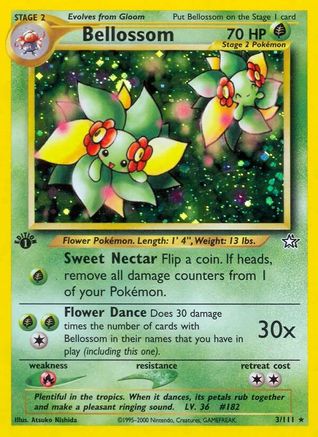 Bellossom 003/111  - 1st Edition Holofoil Neo Genesis - Holo Rare