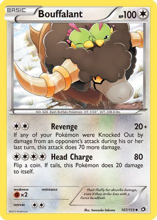 Bouffalant 107/113  - Reverse Holofoil Legendary Treasures - Uncommon
