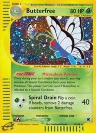 Butterfree (5) 005  - Reverse Holofoil Expedition - Holo Rare