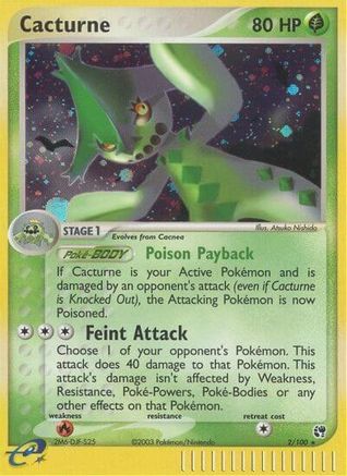 Cacturne 002  - Holofoil Sandstorm - Holo Rare