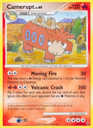 Camerupt 018  - Reverse Holofoil Supreme Victors - Rare
