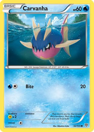 Carvanha 032  - Reverse Holofoil Plasma Storm - Common