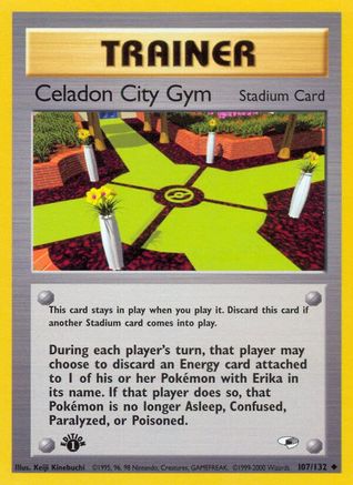 Celadon City Gym 107/132  - 1st Edition Gym Heroes - Uncommon