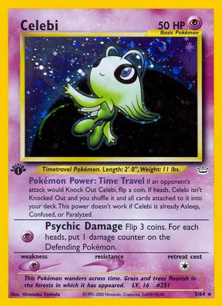 Celebi (3) 003/64  - 1st Edition Holofoil Neo Revelation - Holo Rare