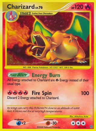 Charizard 103  - Holofoil Stormfront - Secret Rare