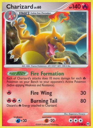 Charizard 001/99  - Holofoil Arceus - Holo Rare