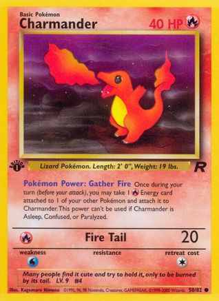 Charmander 050/82  - 1st Edition Team Rocket - Common