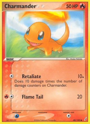 Charmander 048/100  Crystal Guardians - Common