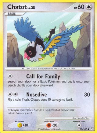Chatot 095  - Reverse Holofoil Supreme Victors - Common