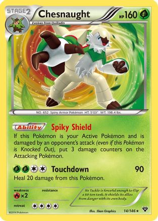 Chesnaught 014/146  - Holofoil XY Base Set - Holo Rare