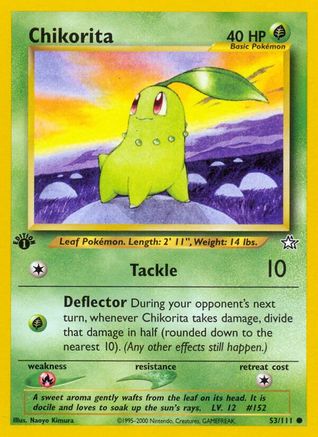 Chikorita (53) 053/111  - 1st Edition Neo Genesis - Common