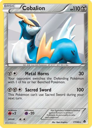 Cobalion 077  - Reverse Holofoil Emerging Powers - Holo Rare