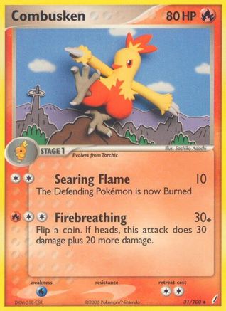 Combusken 031/100  Crystal Guardians - Uncommon