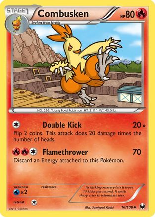 Combusken 016  - Reverse Holofoil Dark Explorers - Uncommon