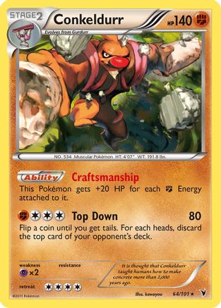 Conkeldurr (64) 064  - Holofoil Noble Victories - Holo Rare